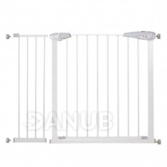 SPRINGOS Bezpečnostní bariérová zábrany pro schody a dveře - bílá - 76-113 cm