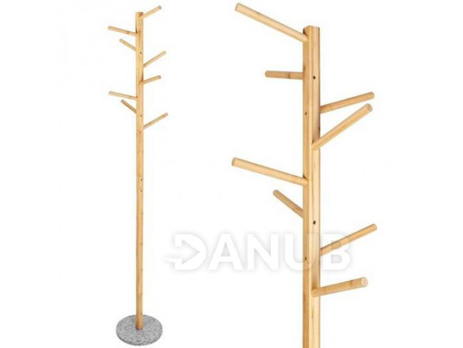 SPRINGOS Stojanový věšák Tree - bambus + žula