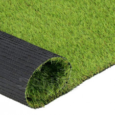 Springos Umělá tráva na terasu/balkon měkká - 4x10m - 20mm - zelená s hnědou