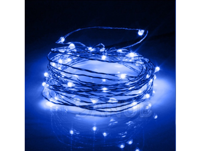 Vánoční LED světelná mikro řetěz venkovní + programator - 200LED - 20M Modrá