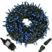 Vánoční led světelný řetěz vnější - ke spojování + programator - 300led - 15m Modrá