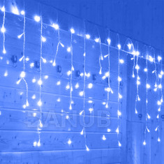 Vánoční LED světelná záclona na spojování venkovní - programy - časovač + dálkový ovladač - 500LED - 20M Modrá