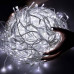 Vánoční led světelná záclona pro spojování vnější flash - 1000led - 40m - studená bílá / studená bílá