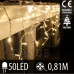 Vánoční LED světelná záclona vnitřní - 50LED - 0,81M Teplá bílá