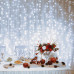 Vánoční led světelná záclona vnější - 210led - 1x2m studená bílá