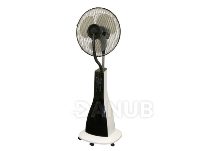 Ventilátor s párou, s dálkovým ovladačem, s displejem - bílý - 90 W