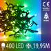 Vánoční LED světelný řetěz vnitřní - 400LED - 19,95M Multicolour