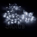 Vánoční LED světelná záclona na spojování venkovní - hvězdy - programy - časovač - 92LED - 2M Studená bílá