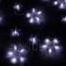 Vánoční LED světelná záclona na spojování venkovní - hvězdy - programy - časovač + dálkový ovladač - 136LED - 2M Studená bílá