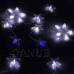 Vánoční LED světelná záclona na spojování vnější FLASH - hvězdy - 180LED - 2M Studená bílá / Modrá