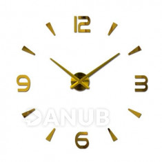 Zlaté nástěnné hodiny velké 80-120cm - 4 číslice