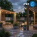 Solární zahradní girlanda 22x LED ozdobné žárovky 15m 2700K teplá bílá + dálkový ovladač SOLENA LUMILED