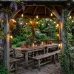 Venkovní solární girlanda 22x LED ozdobné žárovky 15m 2700K teplá IP65 SOLLIS 2 Lumiled