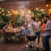 Venkovní solární girlanda 22x LED ozdobné žárovky 15m 2700K teplá IP65 SOLLIS 2 Lumiled