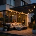 Solární zahradní girlanda 15x LED plamen dekorativní světla 15m 1800K teplá FLAME LUMILED