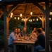 Solární zahradní girlanda 15x LED plamen dekorativní světla 15m 1800K teplá FLAME LUMILED