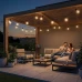 Solární zahradní girlanda 30x LED dekorační kuličky 15, 05m 2700K teplá bílá + dálkové Lumiled