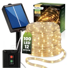 Solární girlanda zahradní 100x LED dekorační 11,9m had 3000K teplá DALEN LUMILED