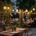 Solární girlanda zahradní 30x LED dekorativní žárovka 10,7m 2700K teplá LUMILED