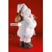 Tančící, hrající Mikuláš, bílý, 30cm, 4,5V