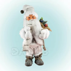 Tančící, hrající Mikuláš, bílý, 30cm, 4,5V