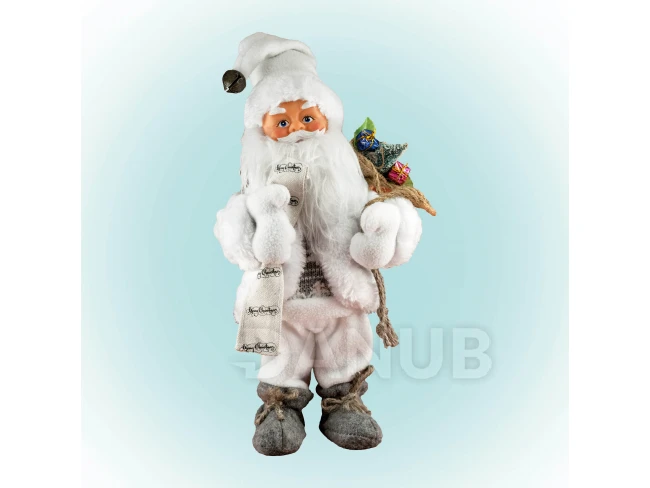 Tančící, hrající Mikuláš, bílý, 30cm, 4,5V