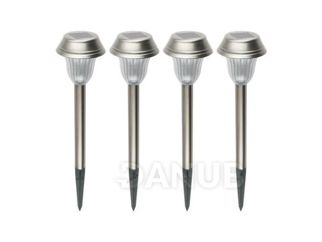Solární zahradní svítidlo, kovové, 4ks