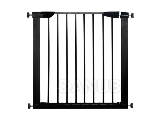 Bezpečnostní bariérová zábrana pro schody a dveře - černá - 75-82 cm