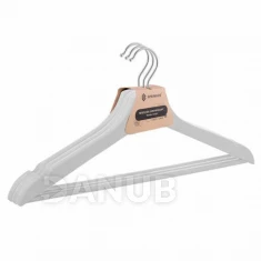 Dřevěná ramínka na šaty - 3 ks - šedé