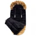 Fusak Luxury s kožešinou 4v1 - Černo-zlatý