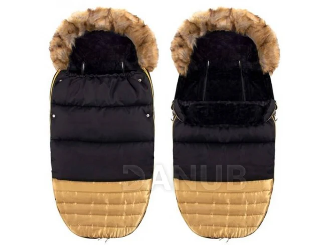 Fusak Luxury s kožešinou 4v1 - Černo-zlatý