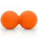 Lakrosový masážní míček dvojitý 6 cm - oranžový
