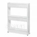 Mobilní koupelnová skříňka na kolečkách 3 úrovně - bílá
