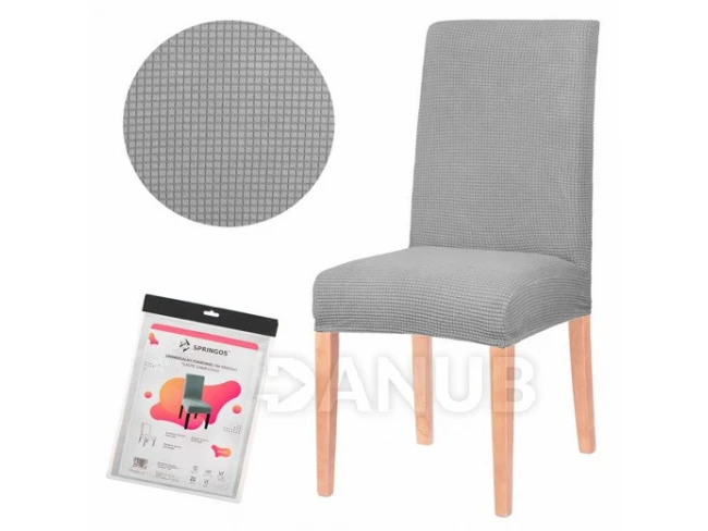 Návlek na židli univerzální - šedá mřížka