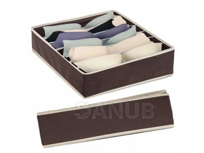 Organizér na prádlo - 7 přihrádek - hnědý