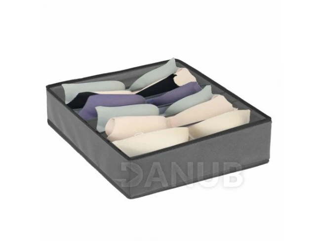 Organizér na prádlo - 7 přihrádek - šedý