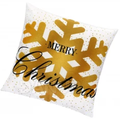 Vánoční povlak na polštář 40x40cm vločka Merry Christmas