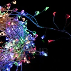Vánoční LED světelná mikro řetěz CLUSTER venkovní + programator - 300LED - 3M Multicolour