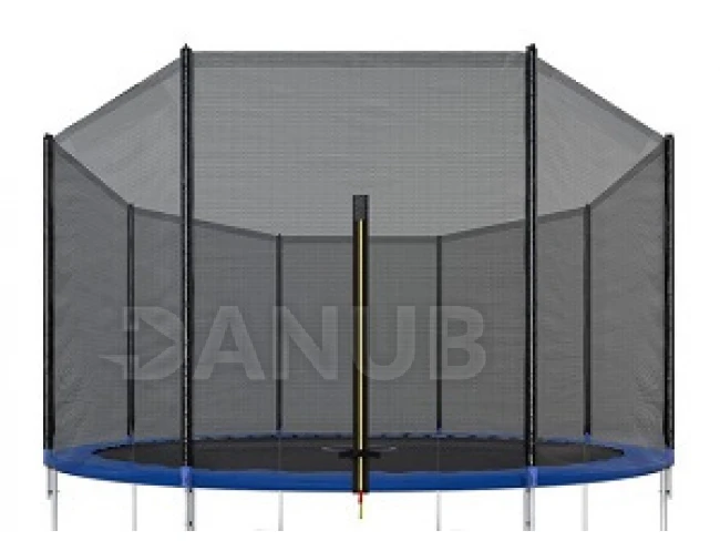 Vnější ochranná síť na trampolínu - 300/305/312 cm - 8 sloupků - černá