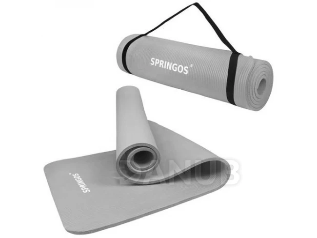 Univerzální Fitness Yoga podložka 183cm x 60 x 1- šedá