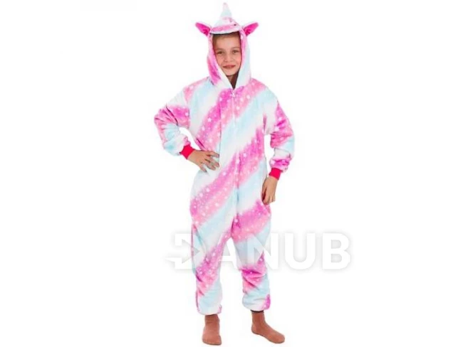 Plyšový overal Kigurumi - vzor jednorožec - 130-140 cm Plyšový overal Kigurumi - vzor jednorožec - 130-140 cm