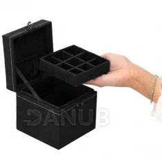 Šperkovnice třípatrová - černá