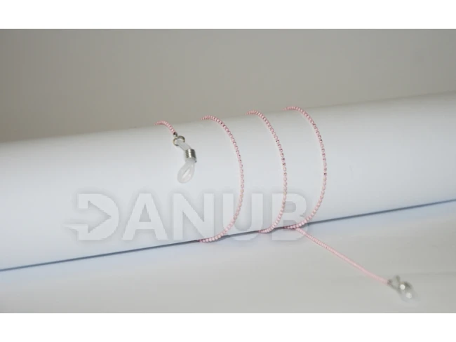 Řetízek na brýle - růžový - 75 cm