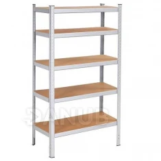 Kovový regál s 5 policemi - 180x100x60cm - nosnost 1000kg