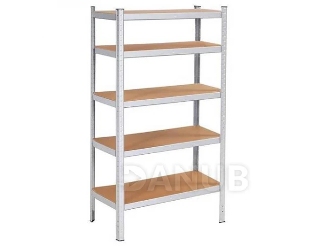 Kovový regál s 5 policemi - 180x100x60cm - nosnost 1000kg
