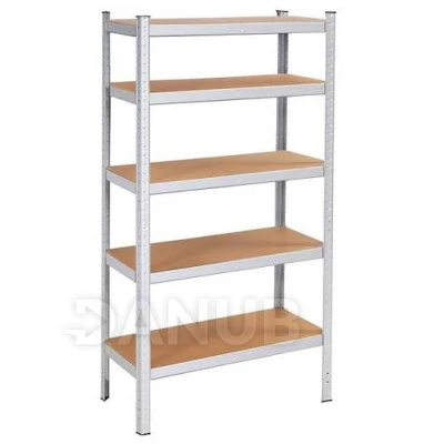 Kovový regál s 5 policemi - 180x90x30cm
