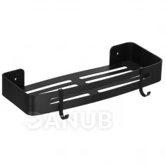 Koupelnová police do sprchy 32x12 cm - černá