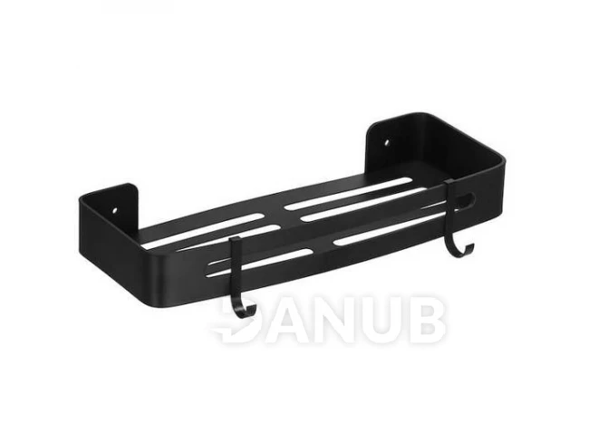 Koupelnová police do sprchy 32x12 cm - černá