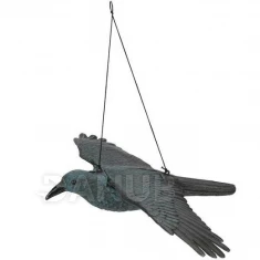 Plašič ptáků - létající havran - 83x45x10cm - černý