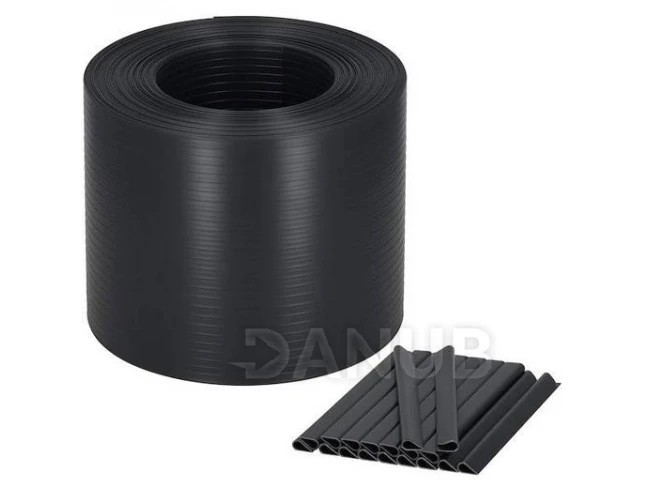 Stínicí plotové pásky a klipy (20ks) - PVC - 35m x 19cm - 450 g/m2 - antracit